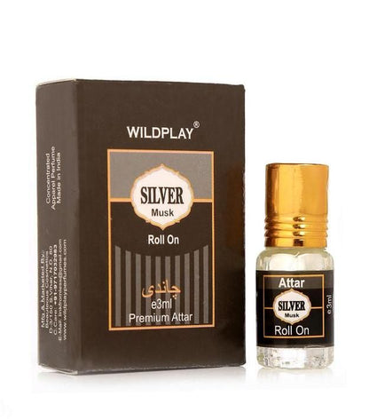 Silver Musk 3ml Attar 1pc. And Fawakeh 3ml Attar 1pc.