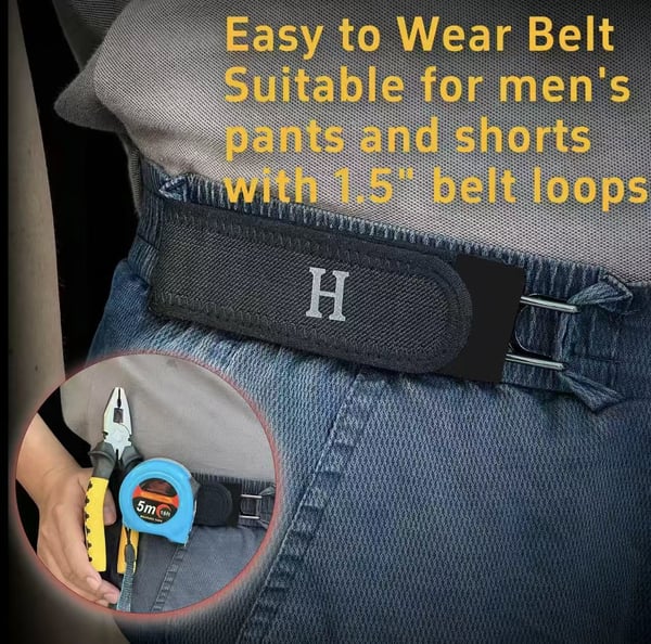 🔥 Tactical Metal Hook Elastic Belt (Unisex) - No Buckle Invisible Design 🔥 | Soft Adjustable Side | 🚨SALE ENDS SOON🚨 - PACK OF 2