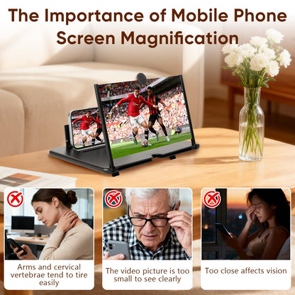 Screen Expanders & Magnifier Amplifier,3D HD | Phone Holder for All Smartphones with Anti scratch Features