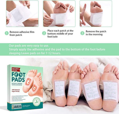 Deep Cleansing Foot Pads for Detox & Relaxation | Internal Toxin Removal, Pain Relief, Better Sleep & Circulation for Men & Women Pack of 2x5 patches