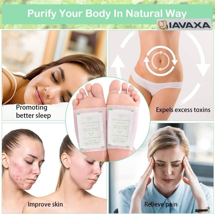 Deep Cleansing Foot Pads for Detox & Relaxation | Internal Toxin Removal, Pain Relief, Better Sleep & Circulation for Men & Women Pack of 2x5 patches