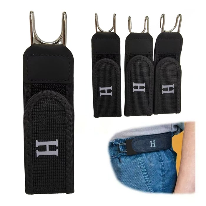 🔥 Tactical Metal Hook Elastic Belt (Unisex) - No Buckle Invisible Design 🔥 | Soft Adjustable Side | 🚨SALE ENDS SOON🚨 - PACK OF 2
